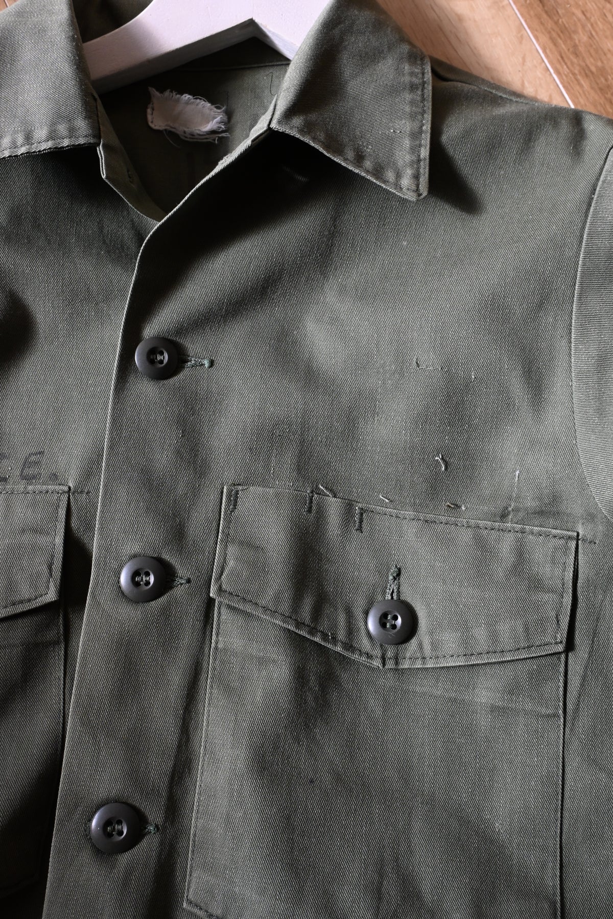 70's U.S. Army OG-507 Utility shirt/KHAKI