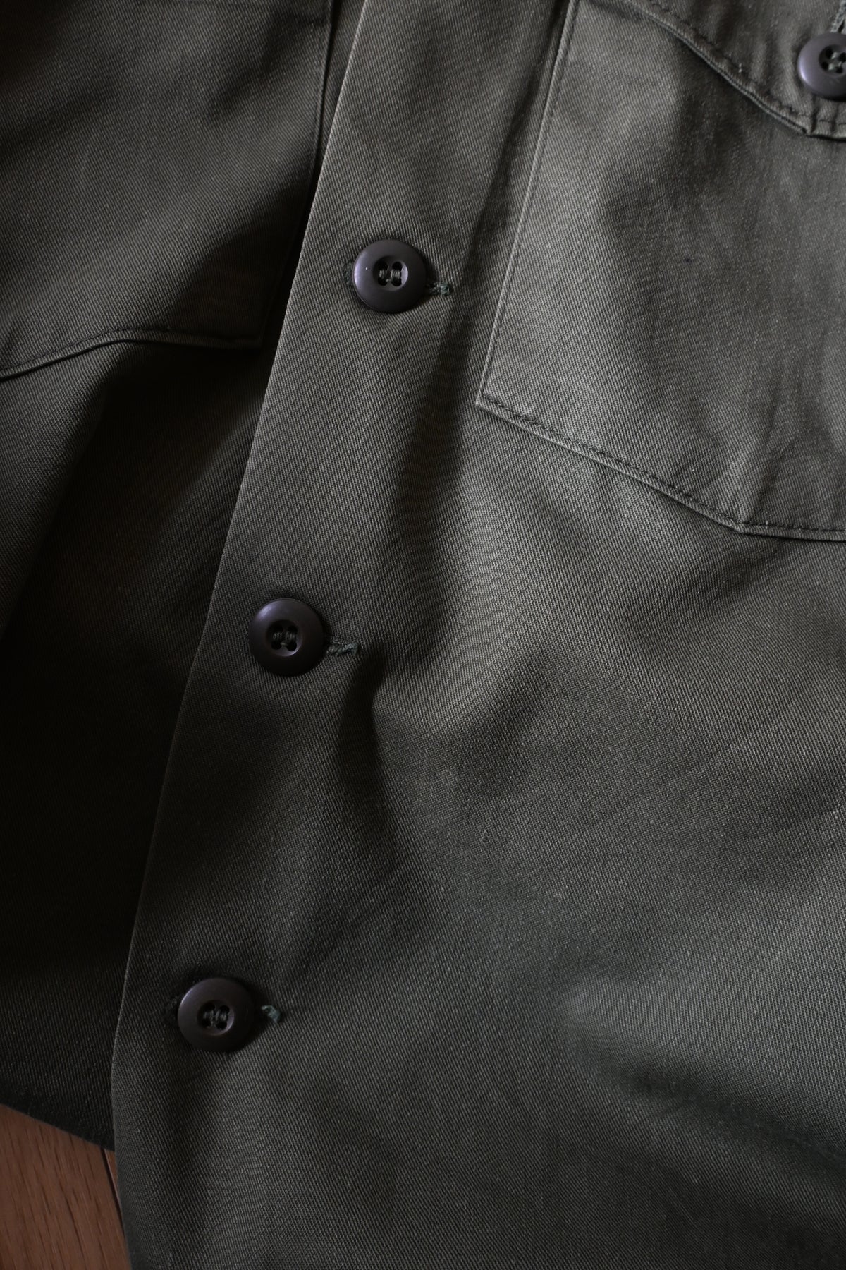 70's U.S. Army OG-507 Utility shirt/KHAKI