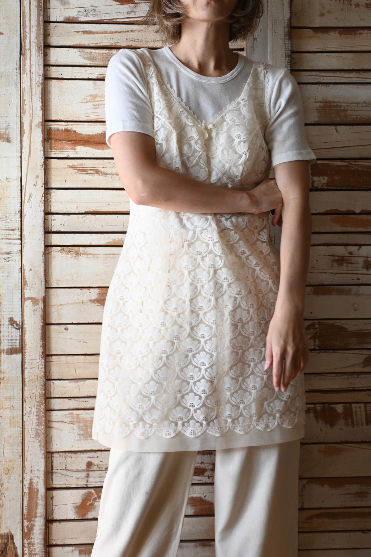 70's Lace slip dress