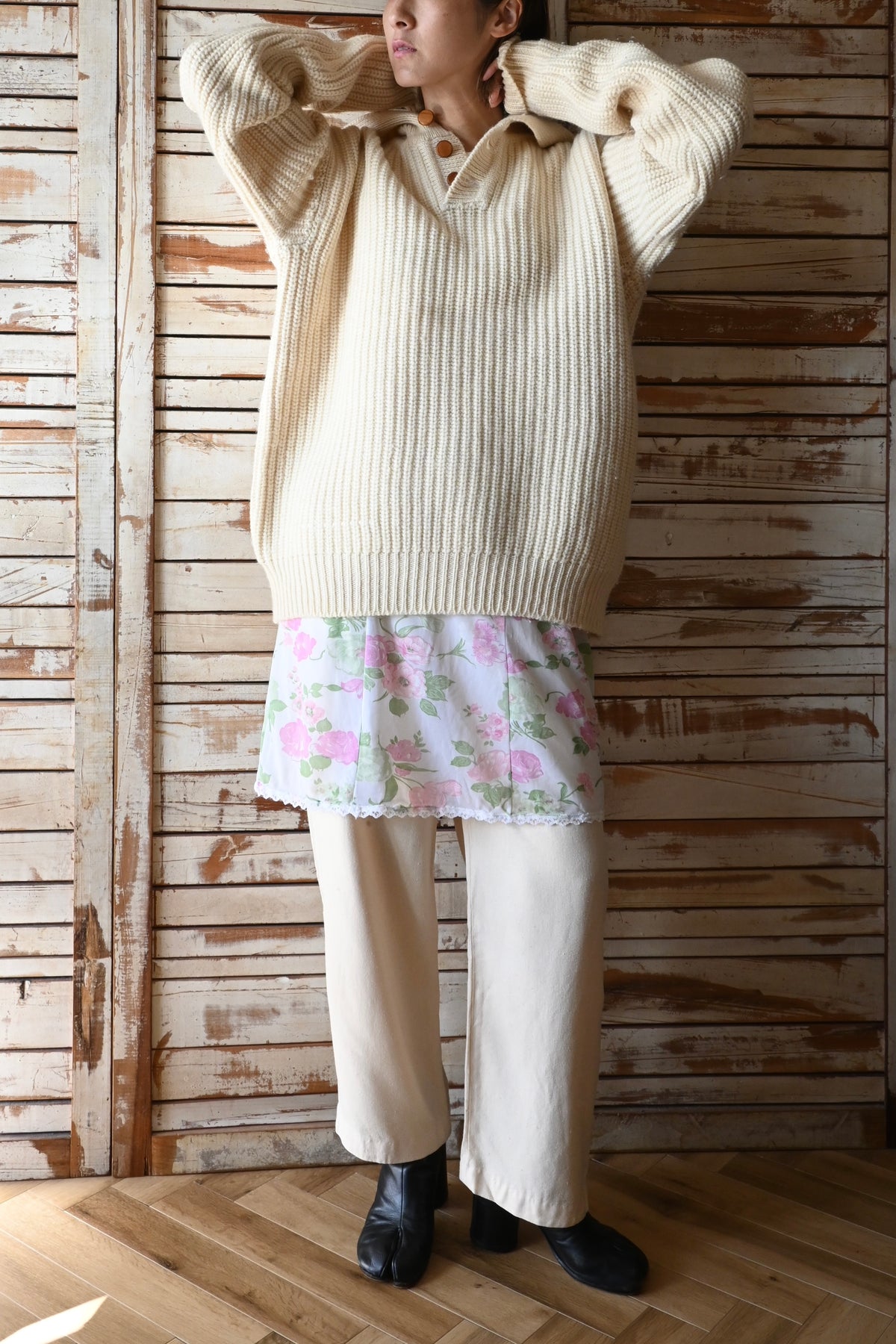 70's ALONTIS Wool knit pullover sweater