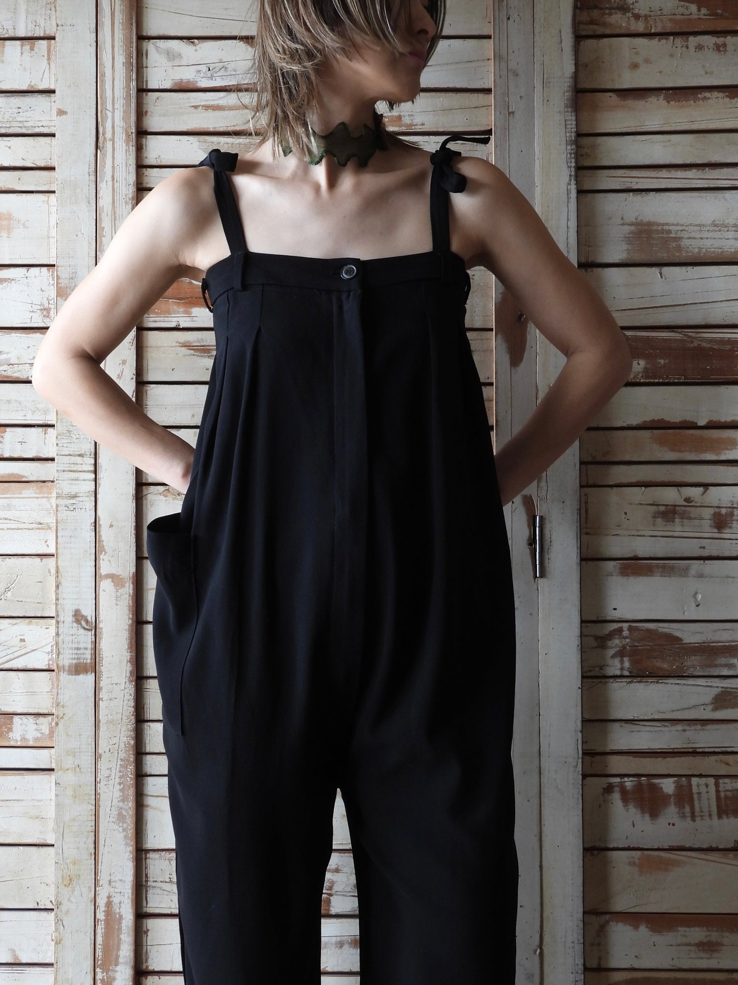 N/S Black jumpsuit/BLACK