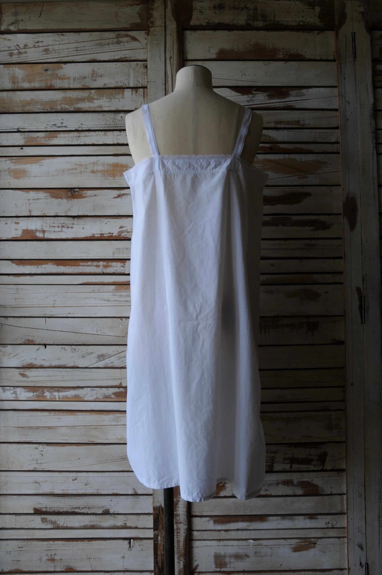 French embroidery cami dress/WHITE