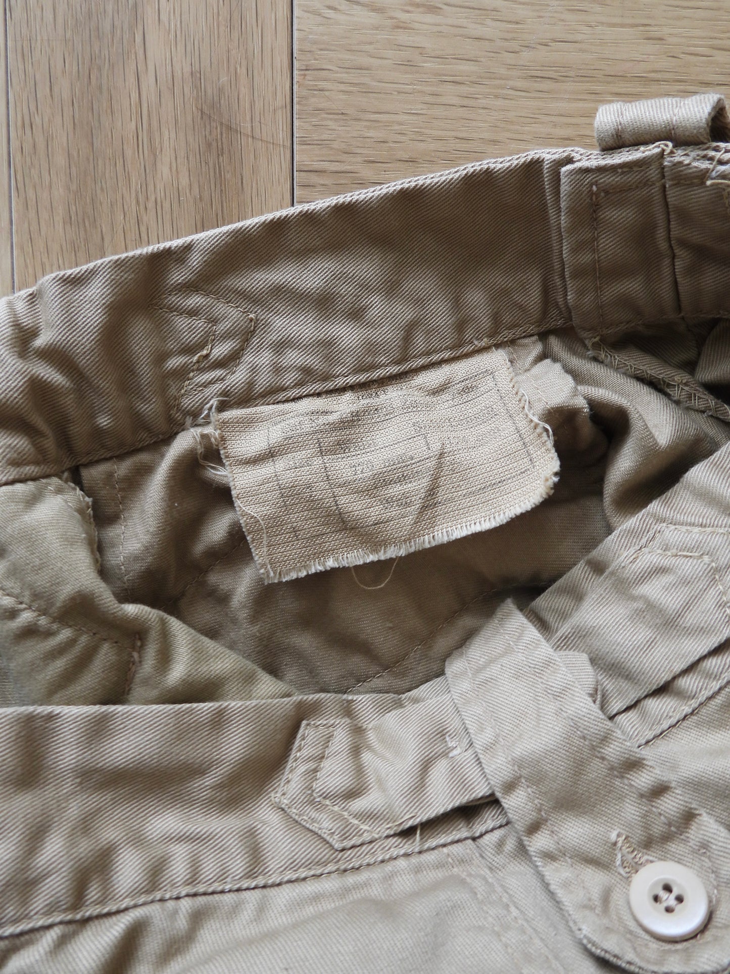 "DEAD STOCK" 80's Pakistan army chino pants/BEIGE