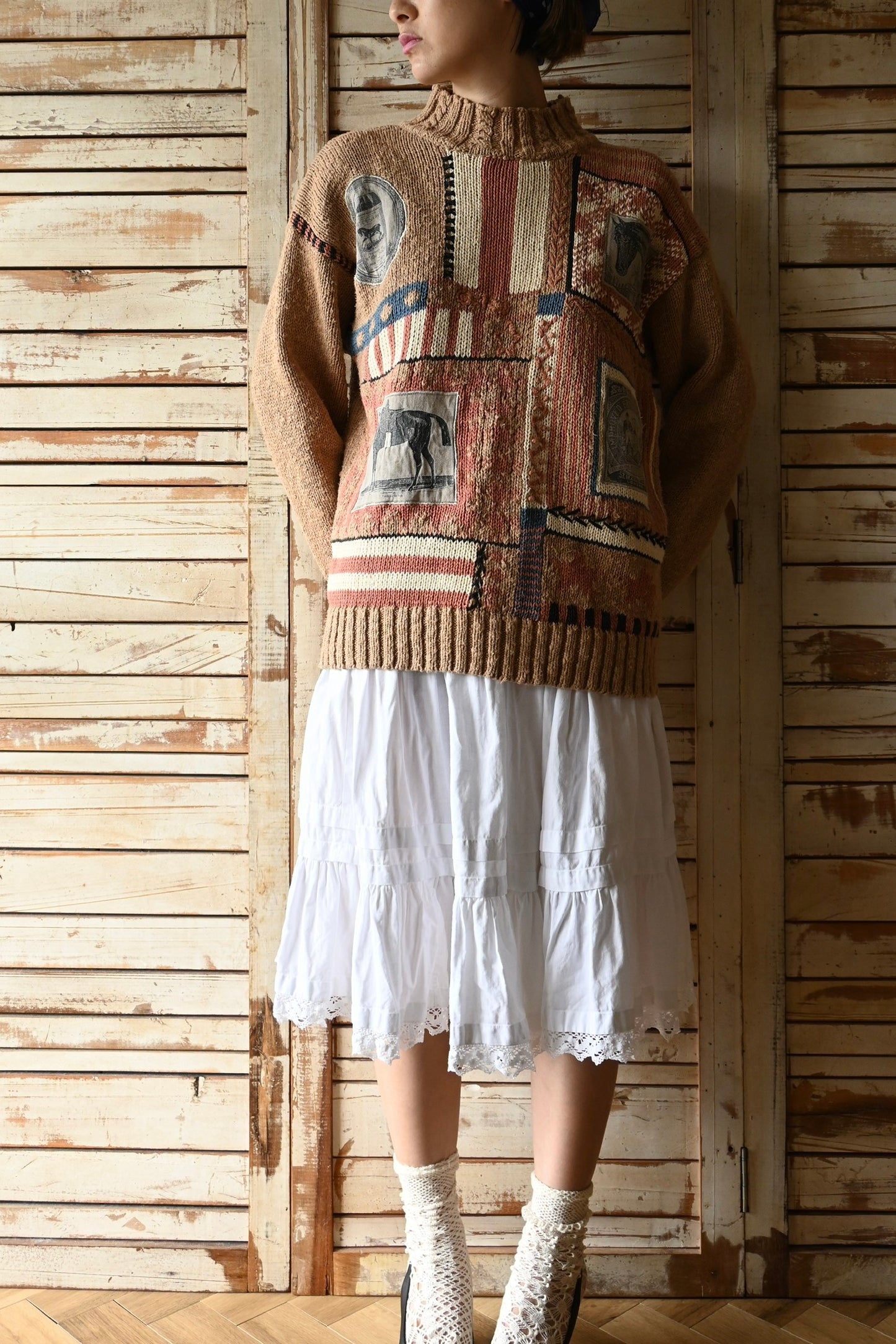 Design knit sweater/HORSE