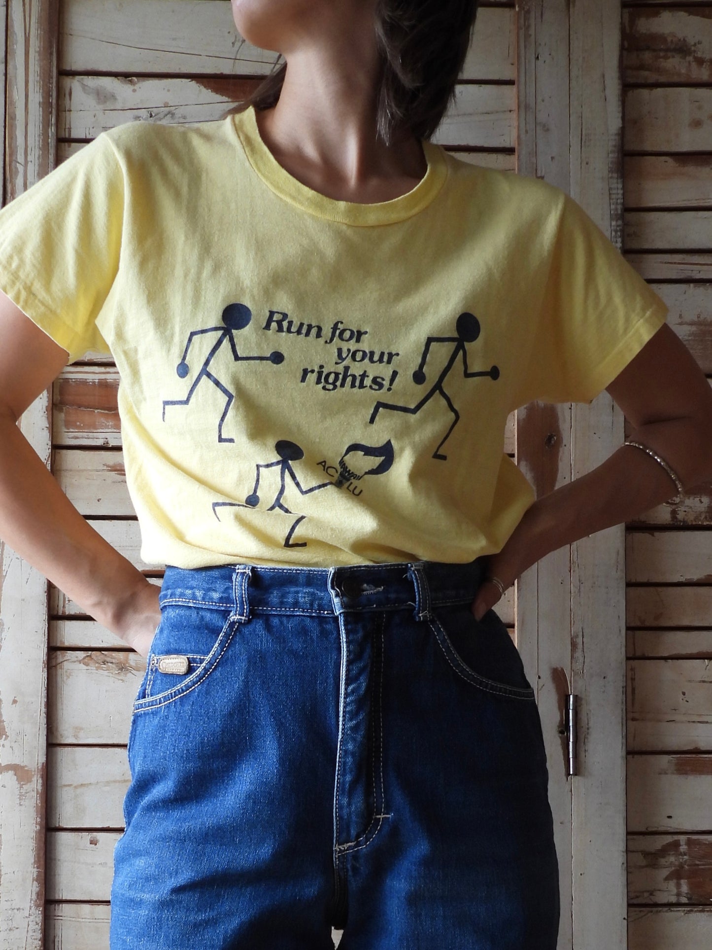 80's Tee/ACLU  Run for your right!
