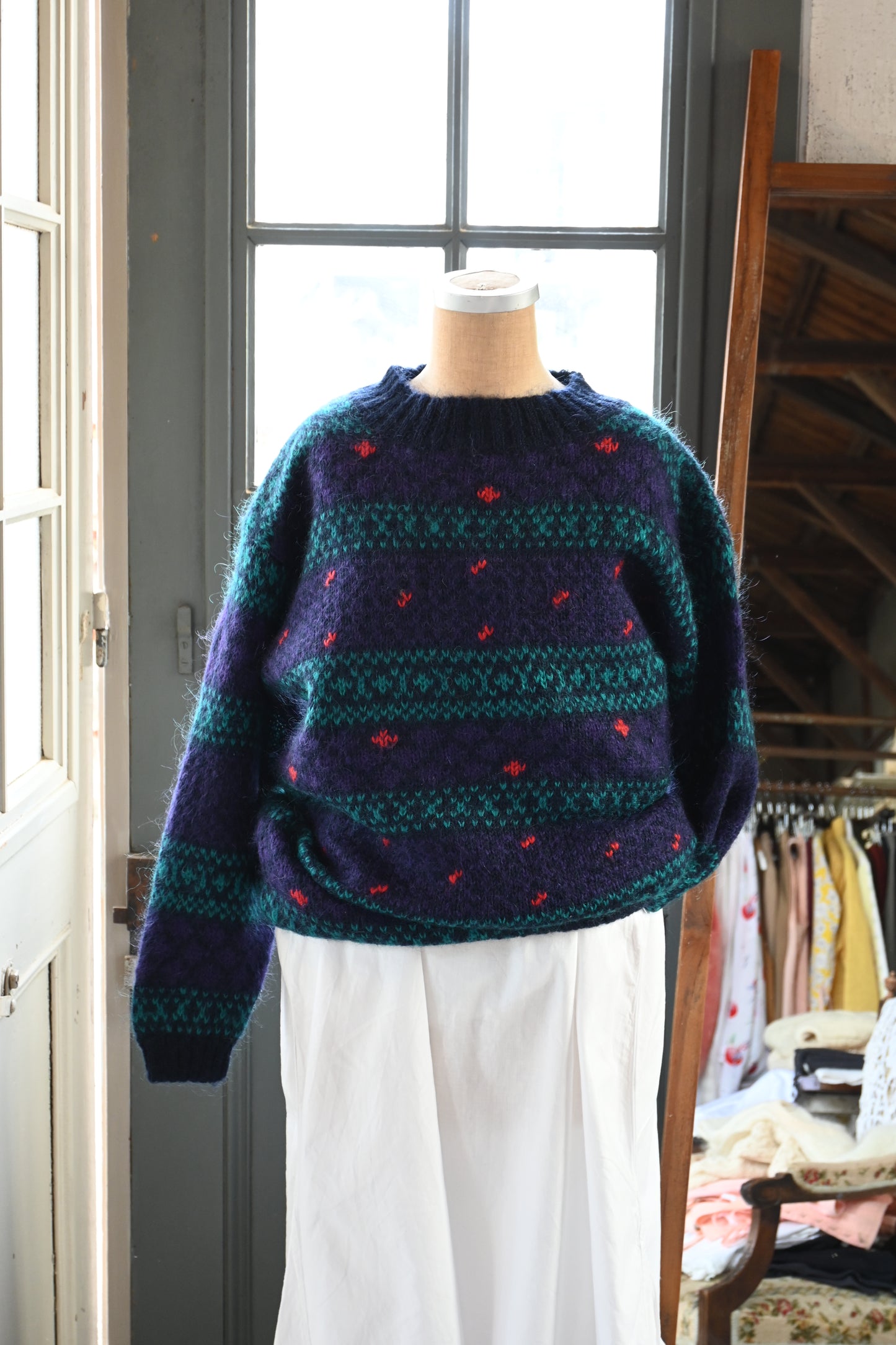 Mohair fair isle knit
