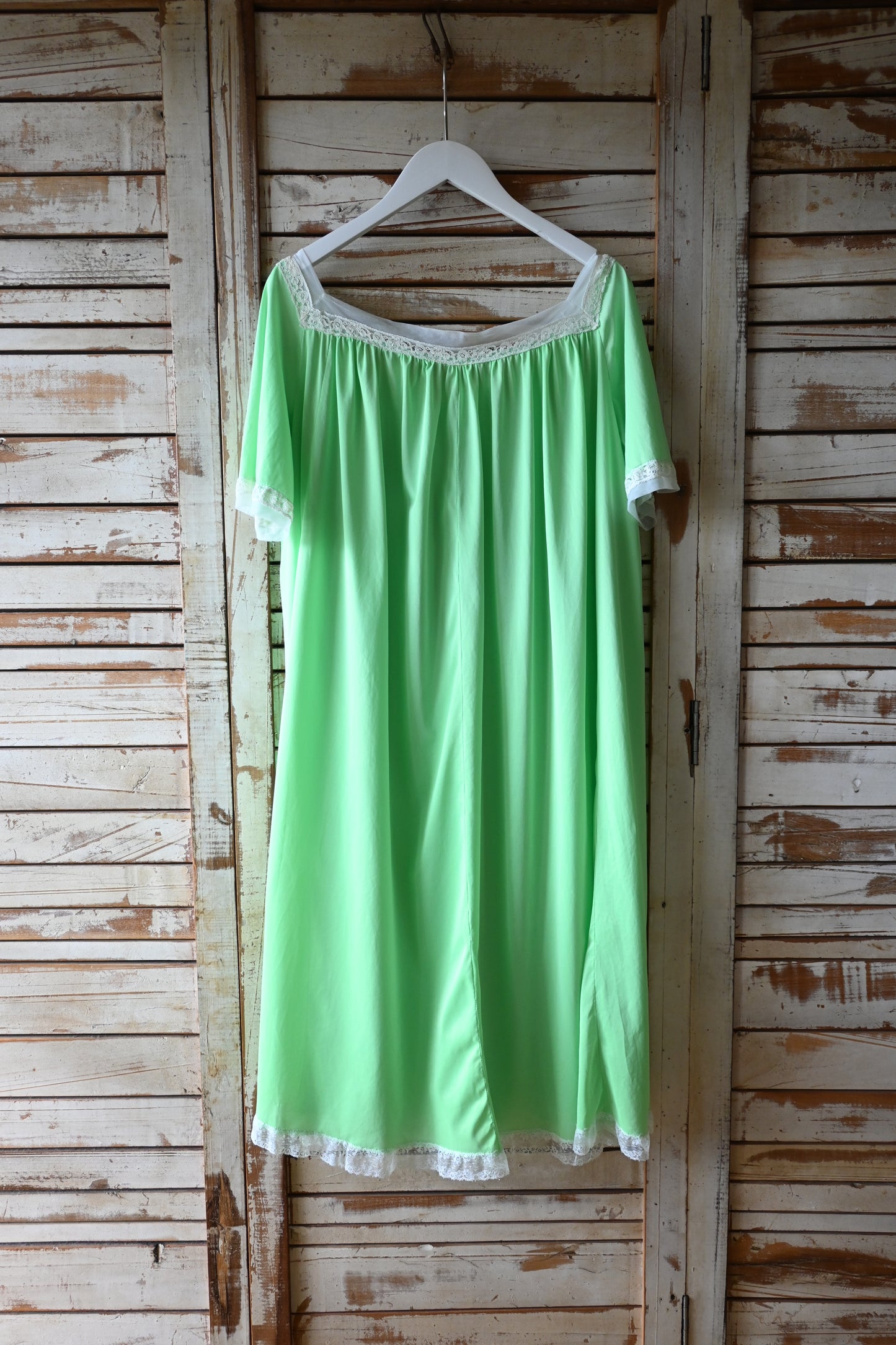'60s Lace nighty dress/GREEN