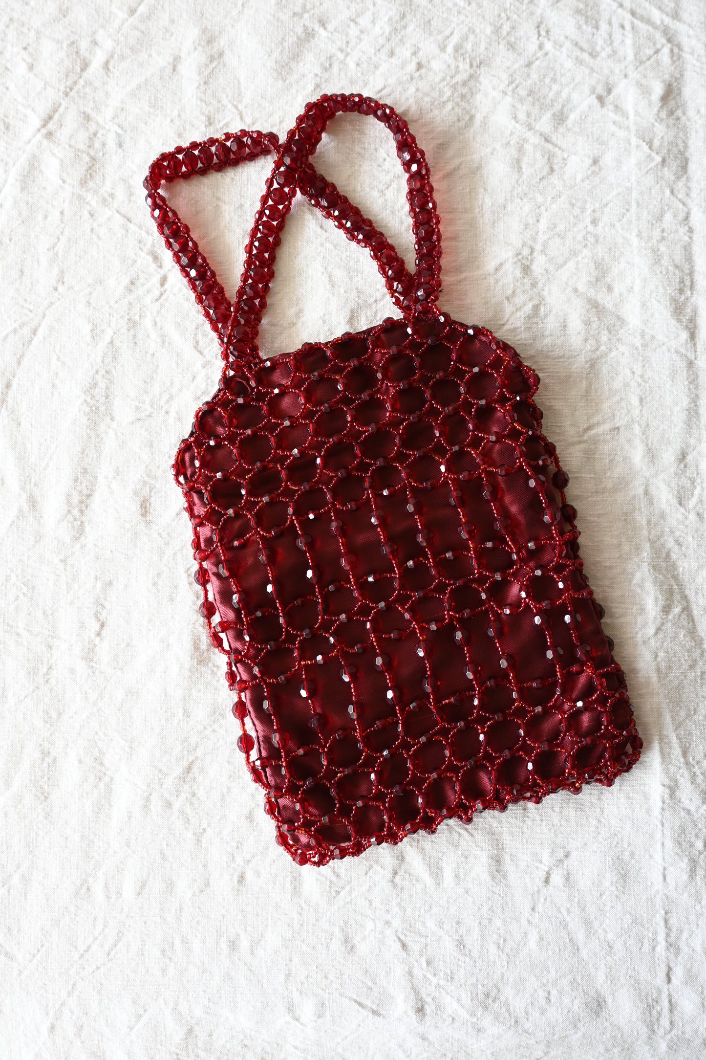 Beaded bag/BURGUNDY