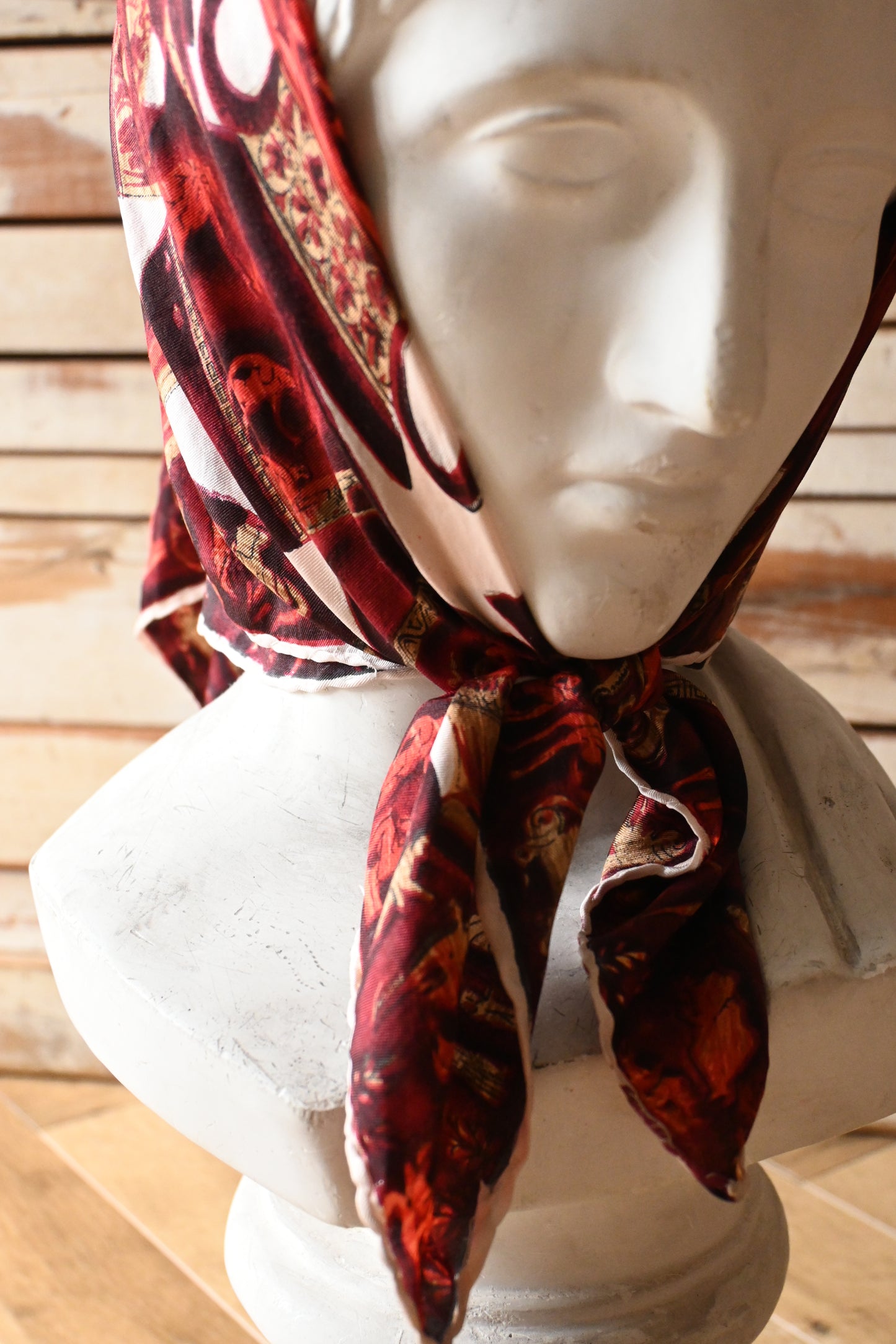 Vintage silk scarf/AMPHORA