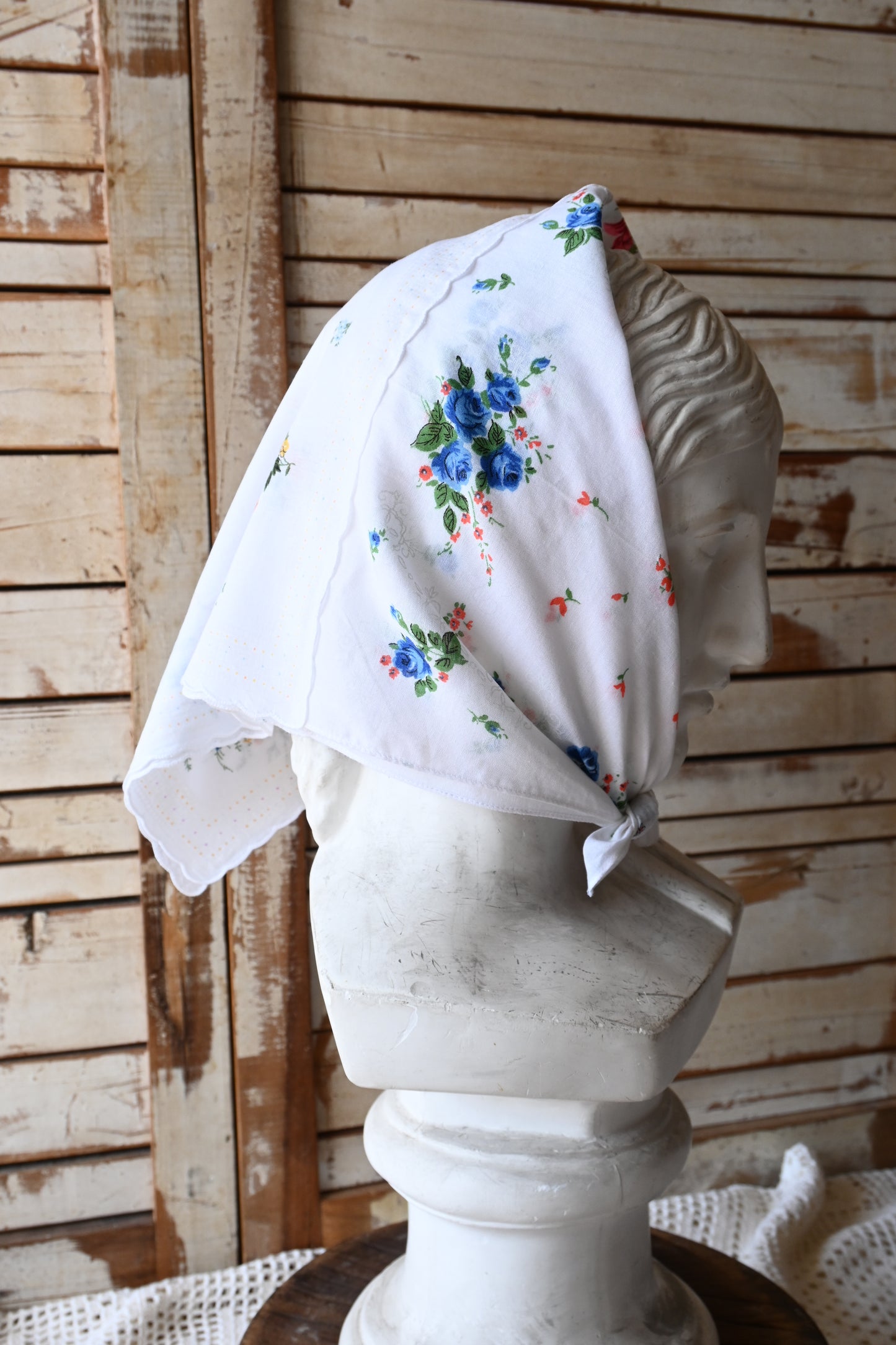 Flower handkerchief scarf/PONMOSIR