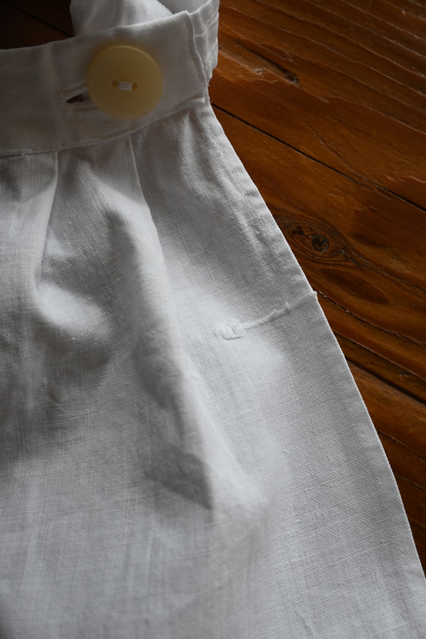 EURO Cotton cutwork lace apron/WHITE