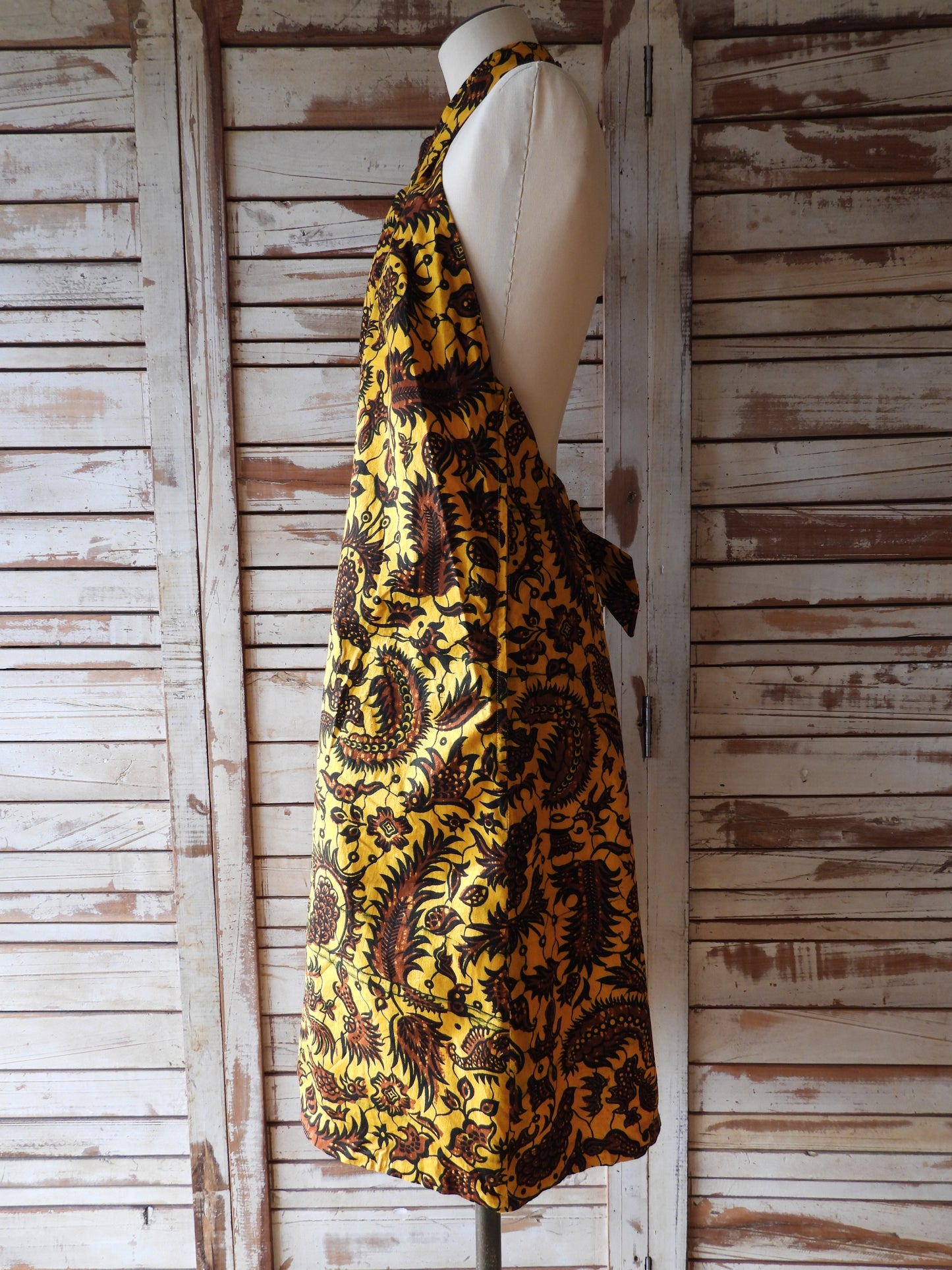 African printed cross dress/YELLOW