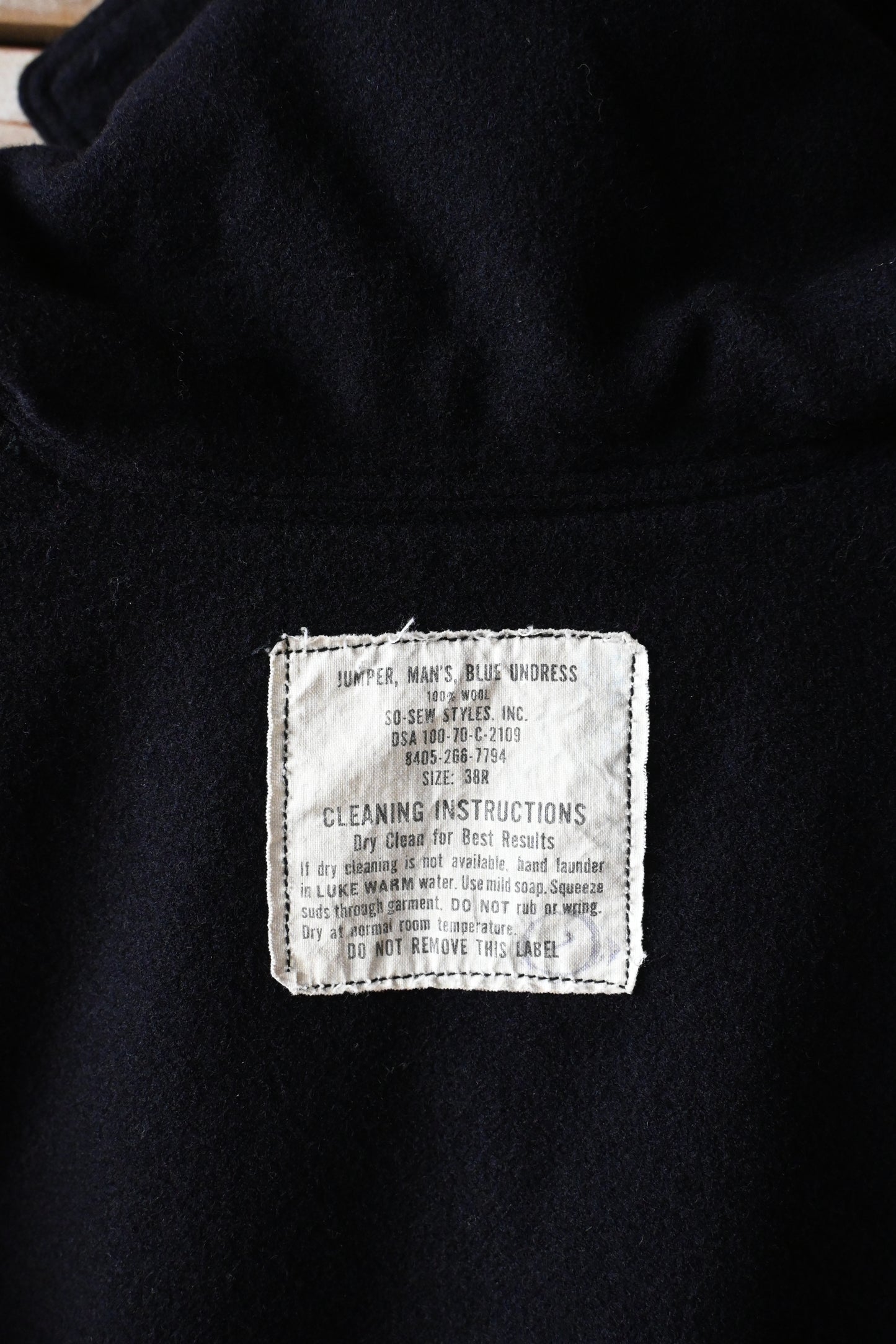 70's US NAVY Wool sailor shirt/NAVY