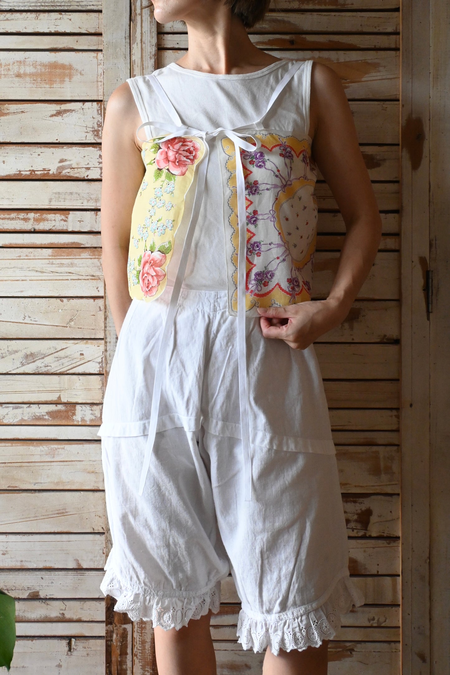 Flower handkerchief camisole/PONMOSIR