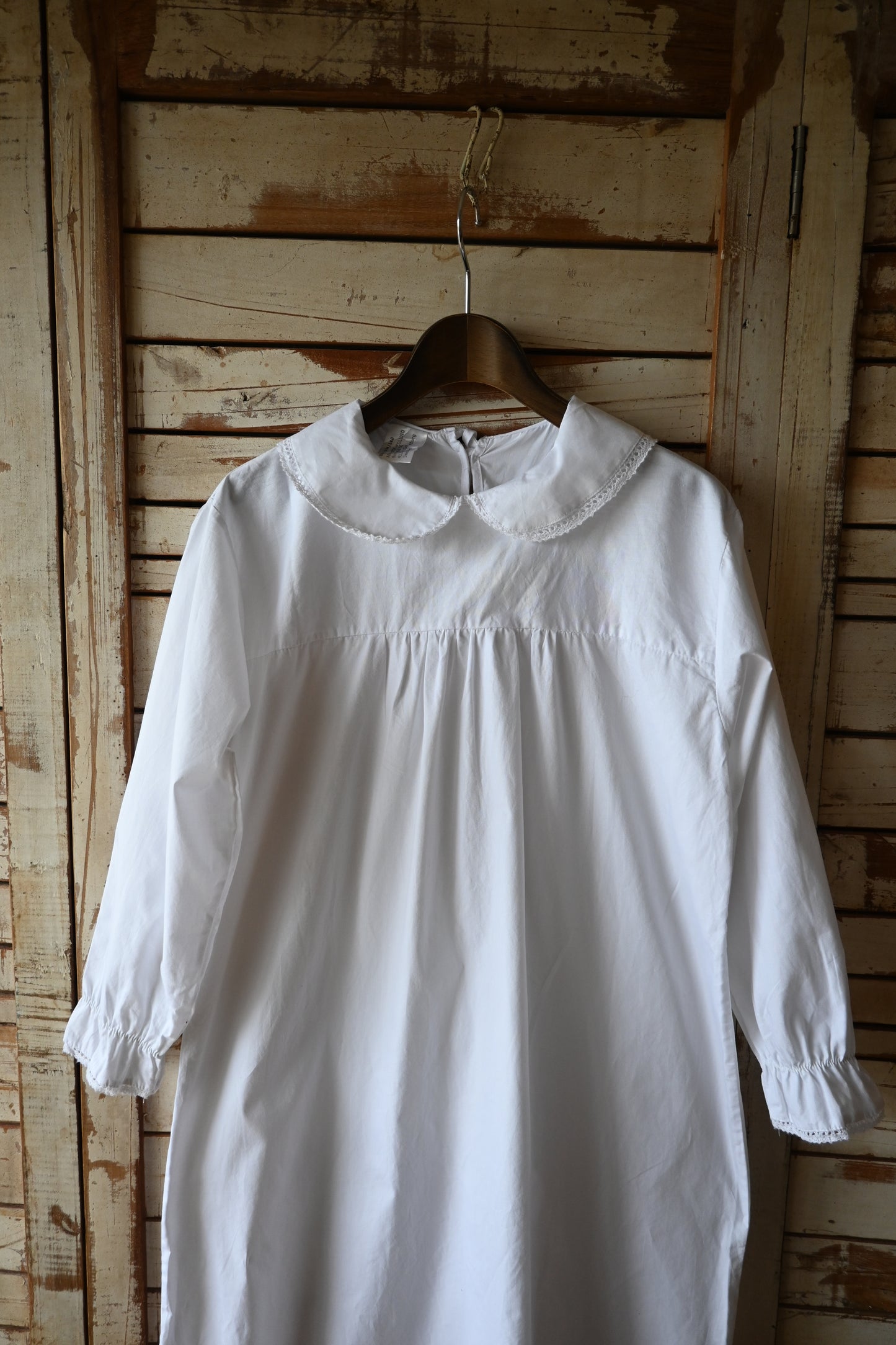 Vintage cotton night dress/WHITE
