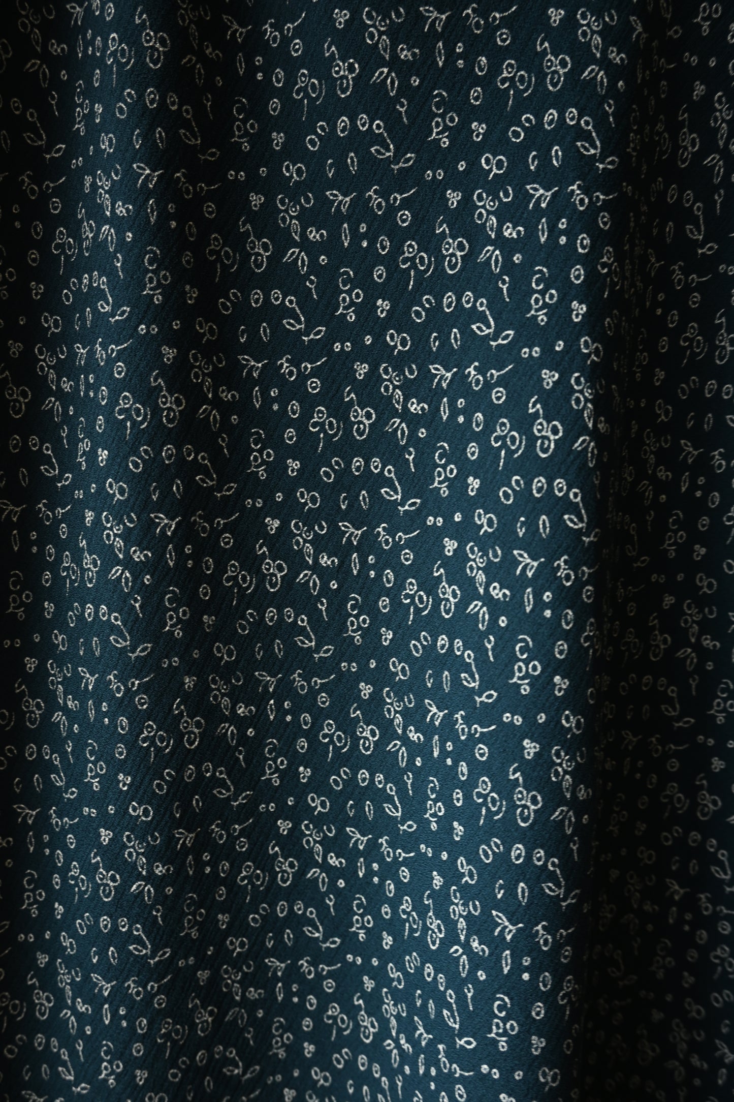 80's-90's Flower pattern skirt/GREEN