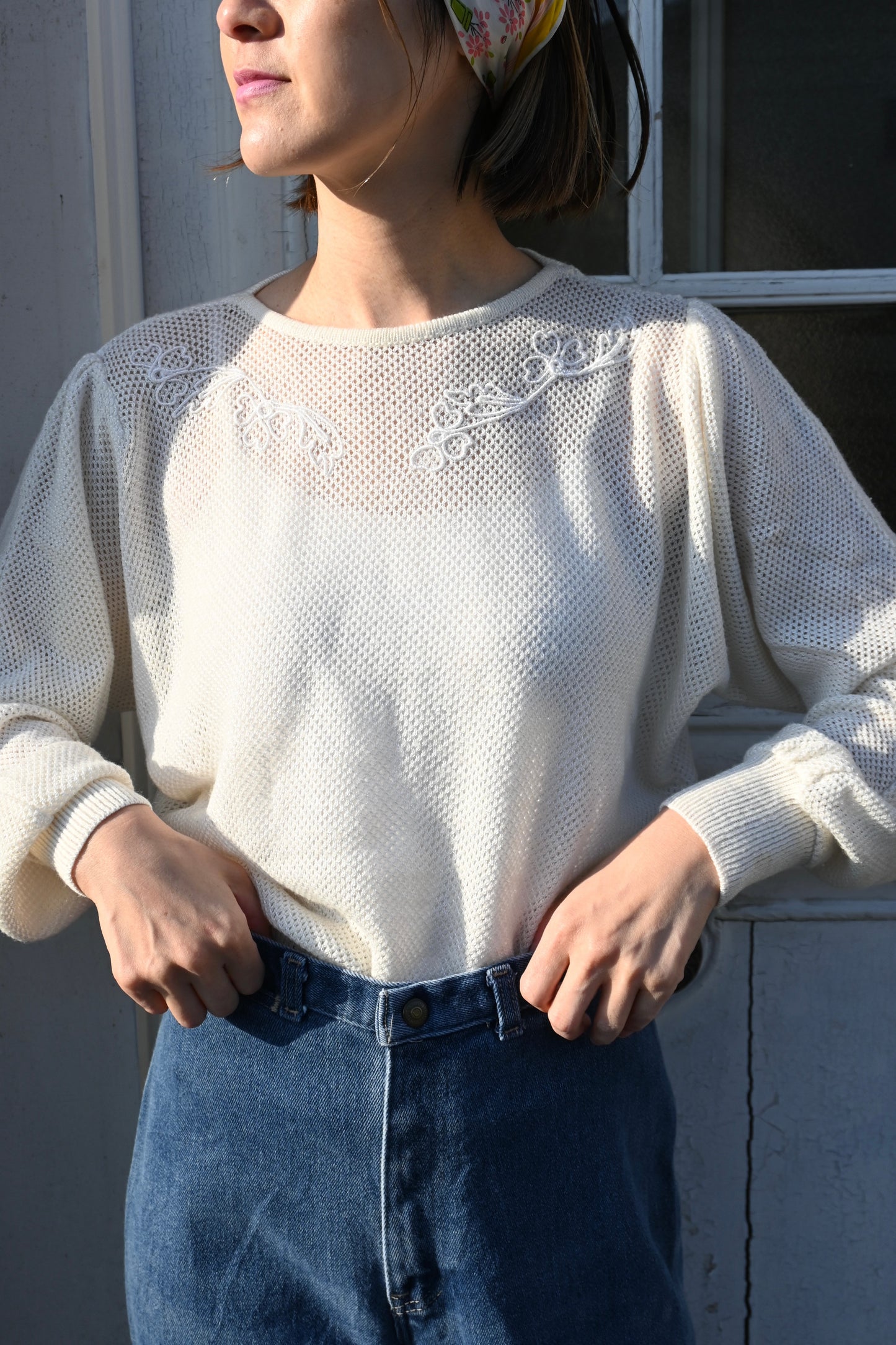 Knit sweater/IVORY