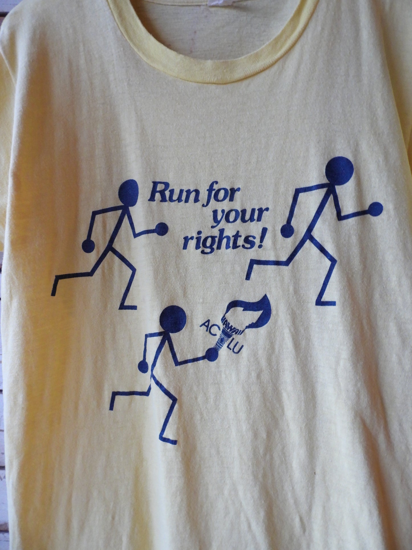 80's Tee/ACLU  Run for your right!