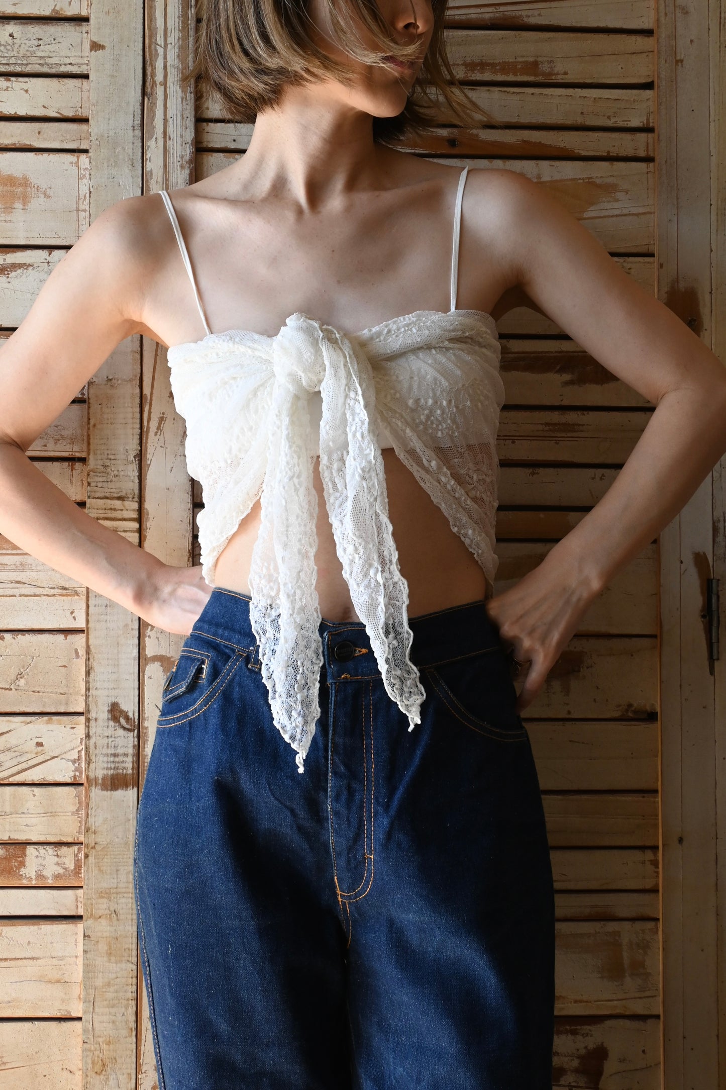 Lace shawl/IVORY
