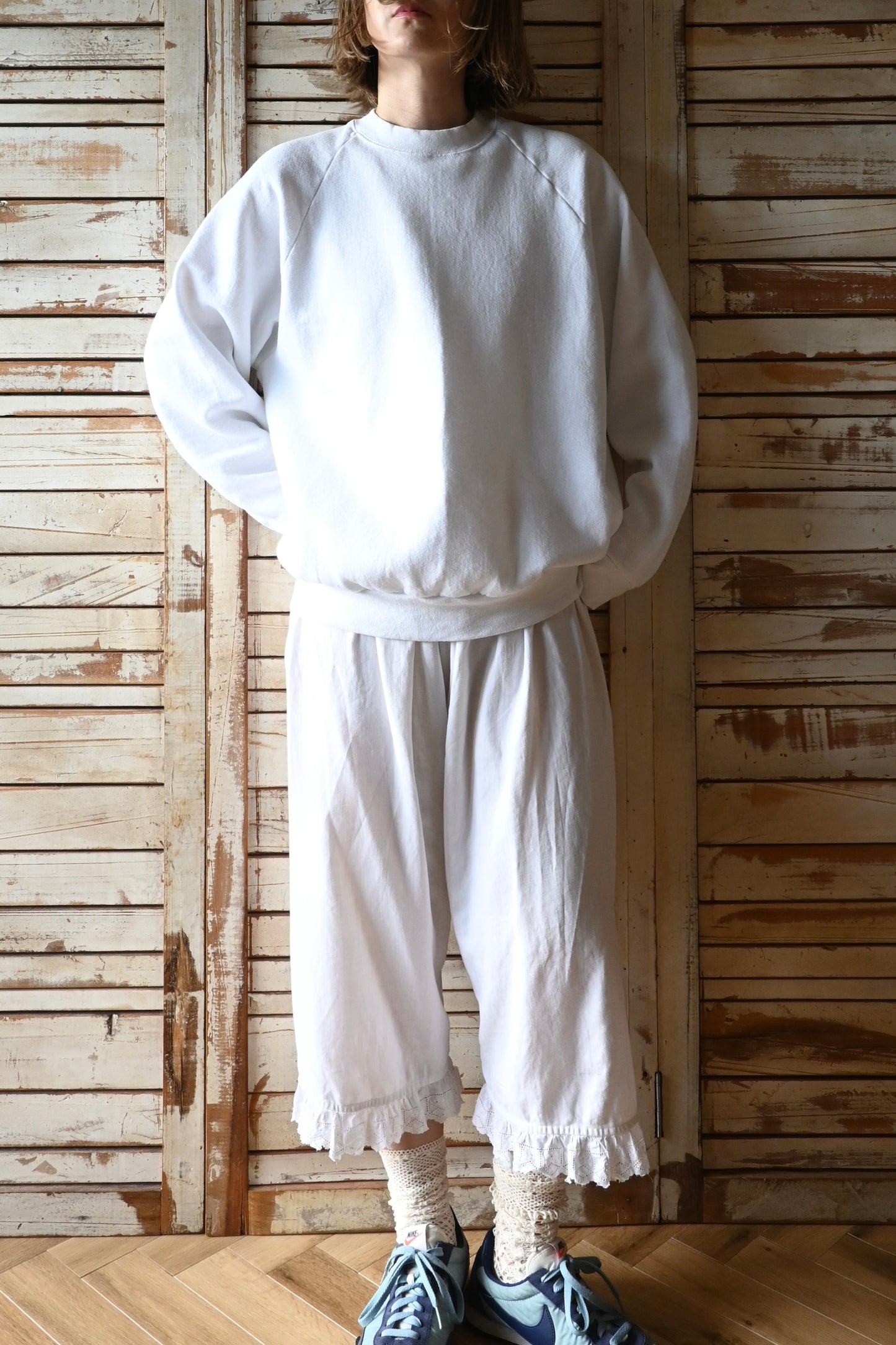 '90s Fruit of the loom sweat shirt/WHITE