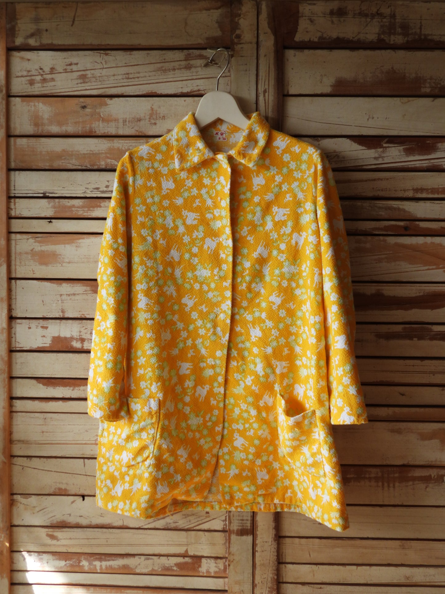 EURO Bambi pattern pile jacket/YELLOW