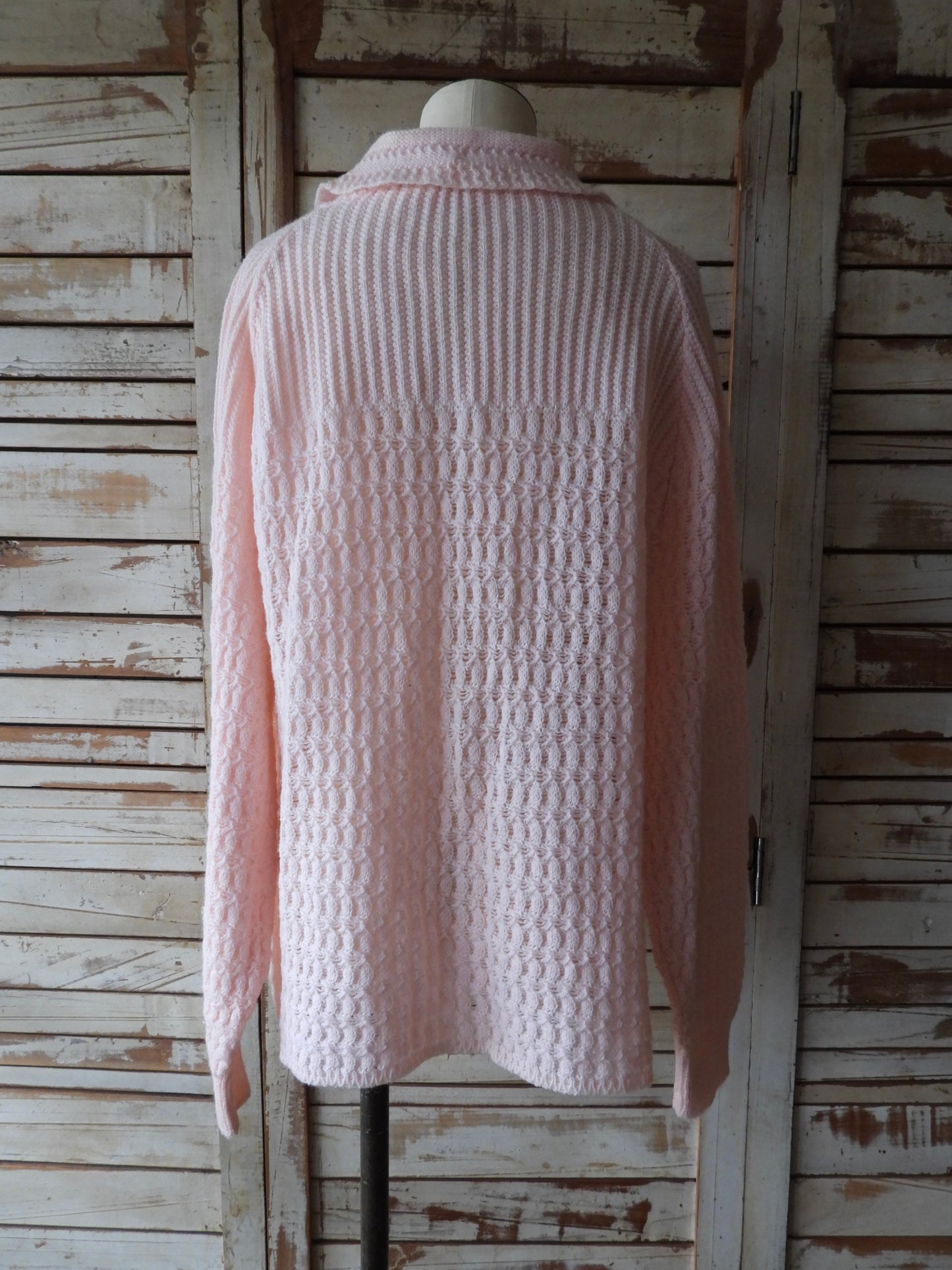 Pink knit bed jacket/PINK