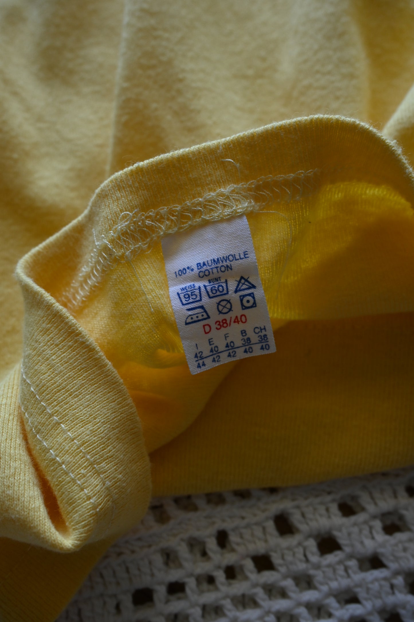 EURO Cotton embroidery camisole/YELLOW