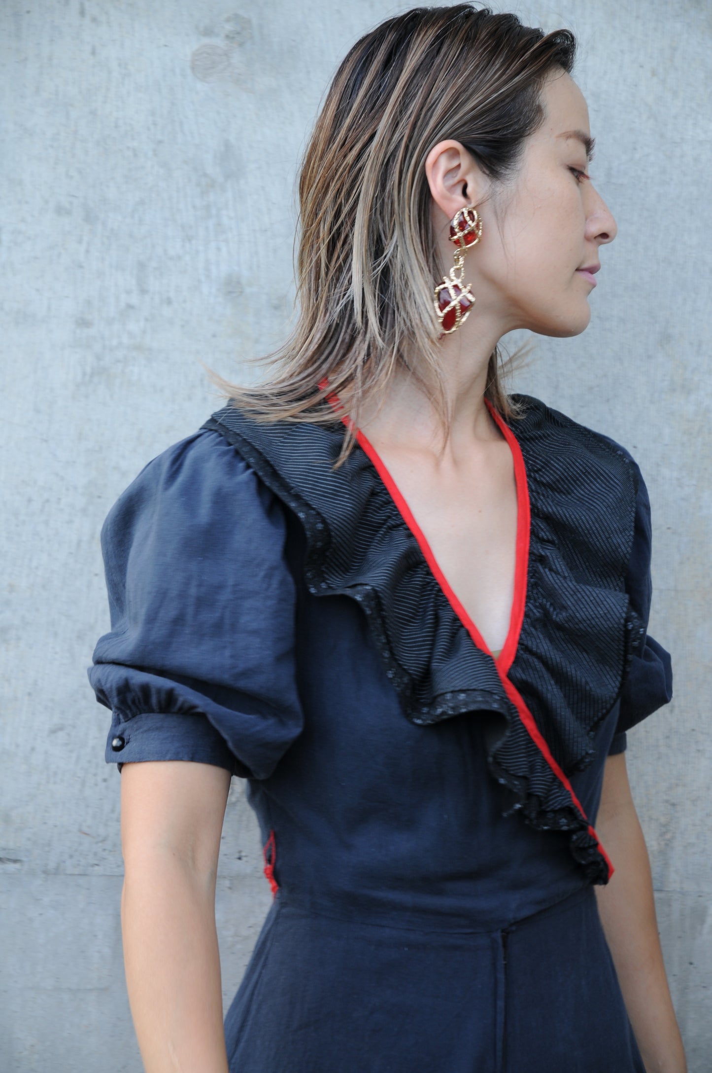 Bijou earring/RED