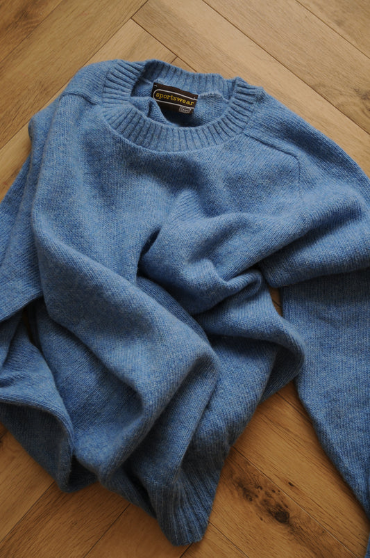 Blue knit sweater/BLUE