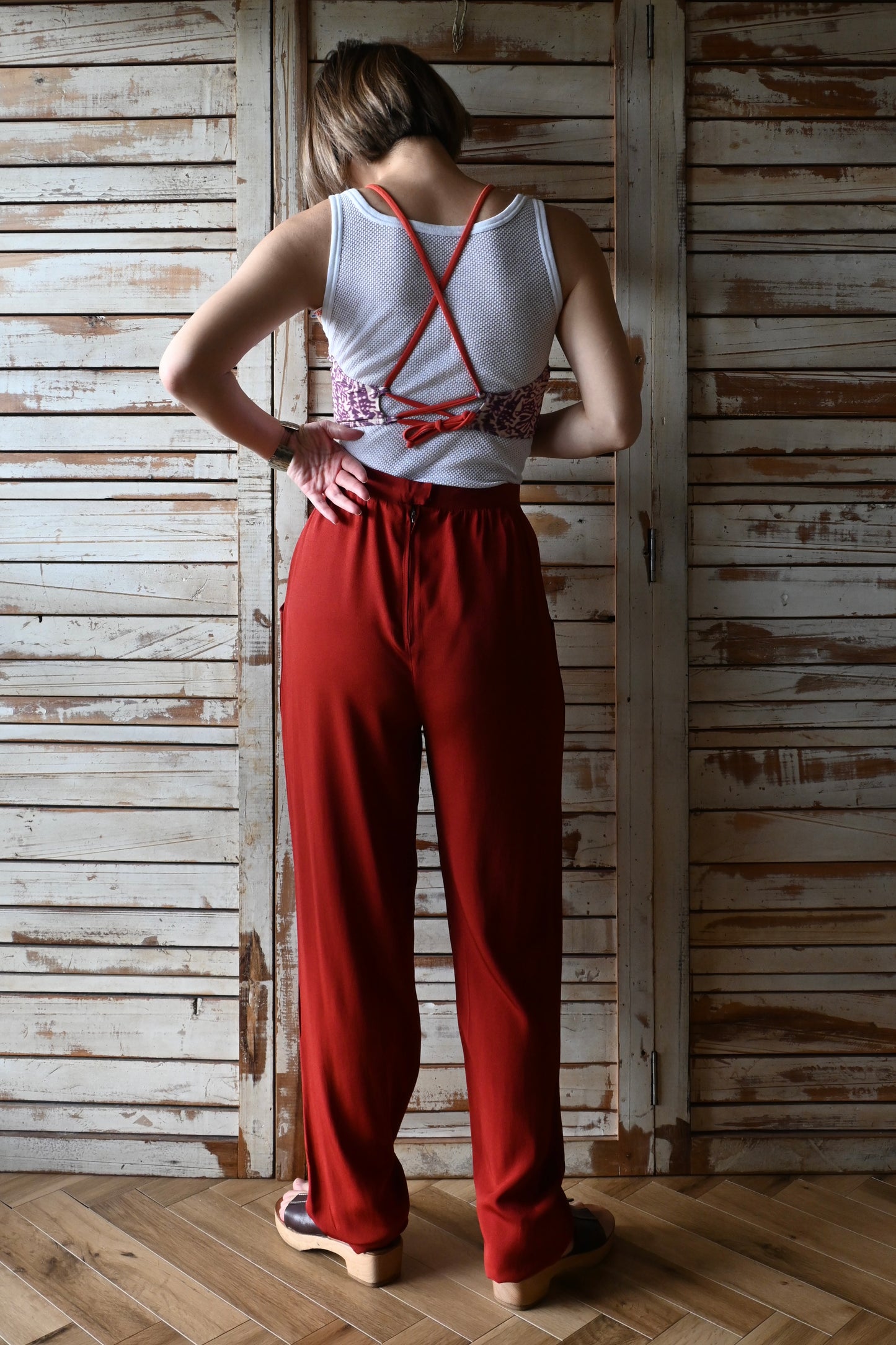 70's Bill Haire For Friedricks Sports×Neiman Marcus  Pants/BURGUNDY