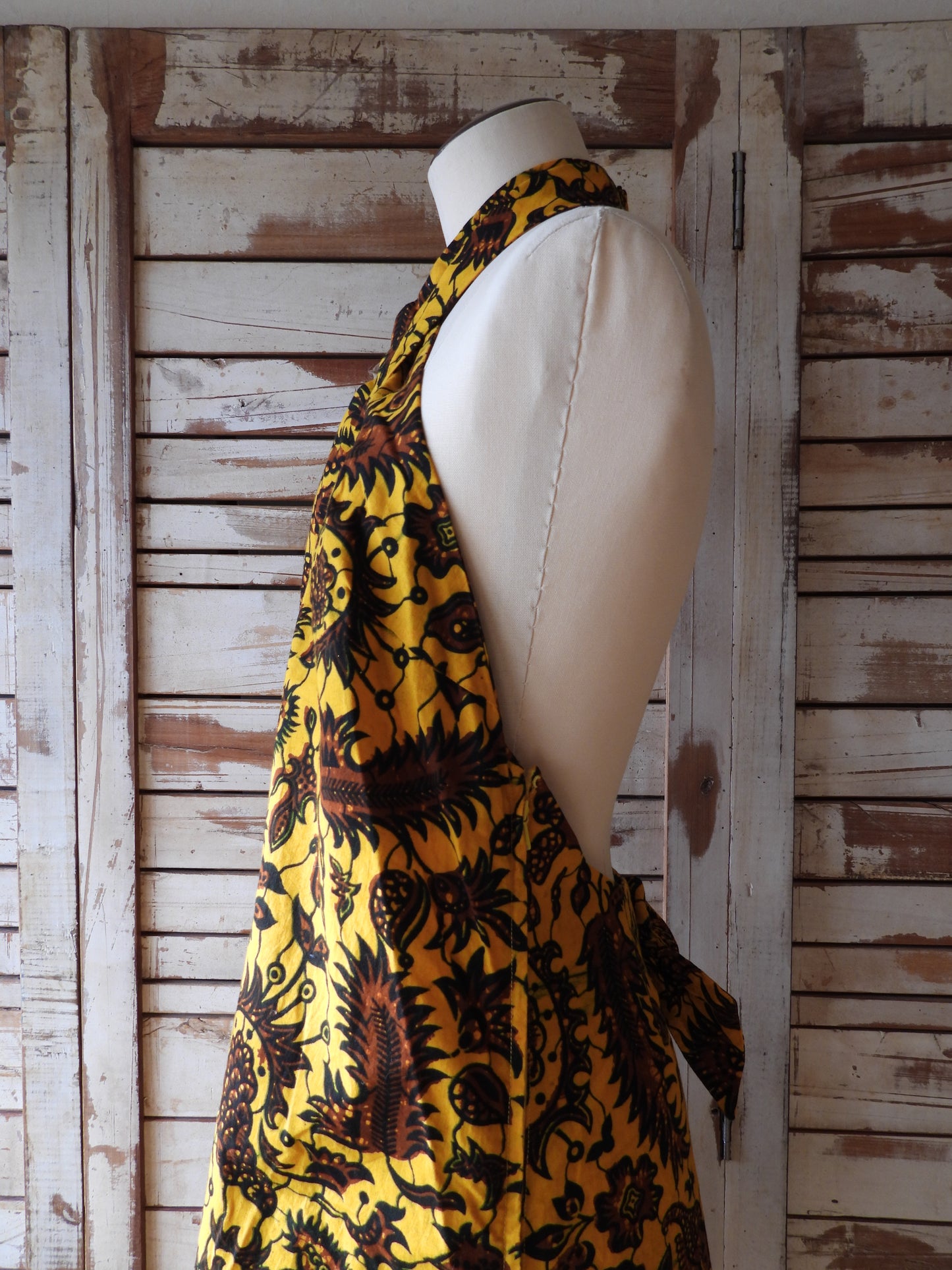 African printed cross dress/YELLOW