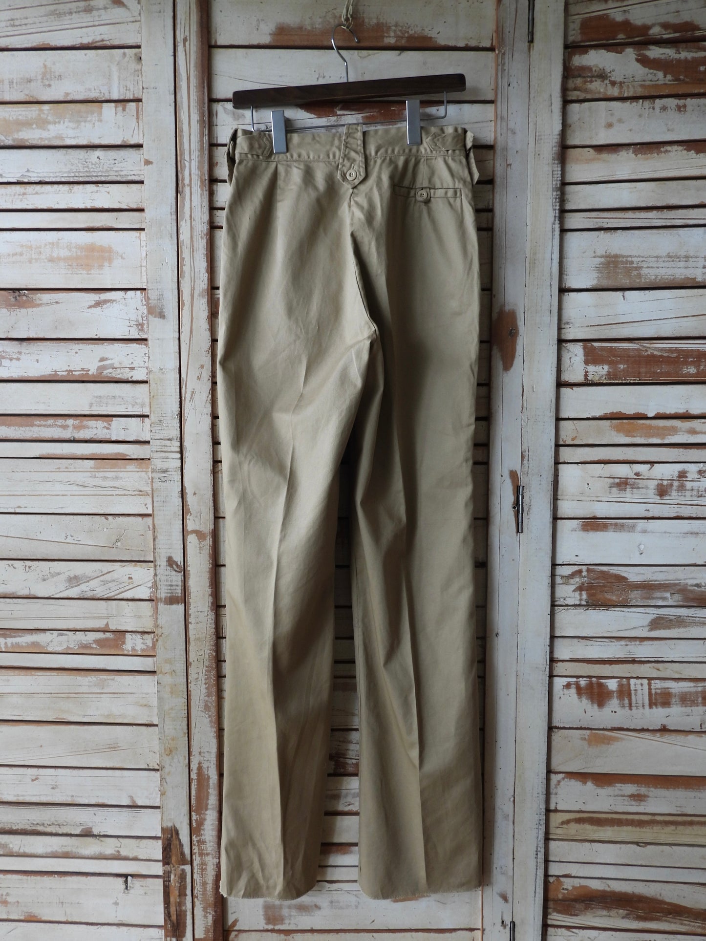 "DEAD STOCK" 80's Pakistan army chino pants/BEIGE