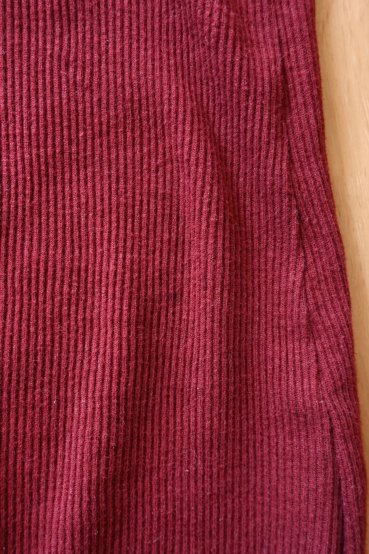 Cotton rib lace tank top/BORDEAUX