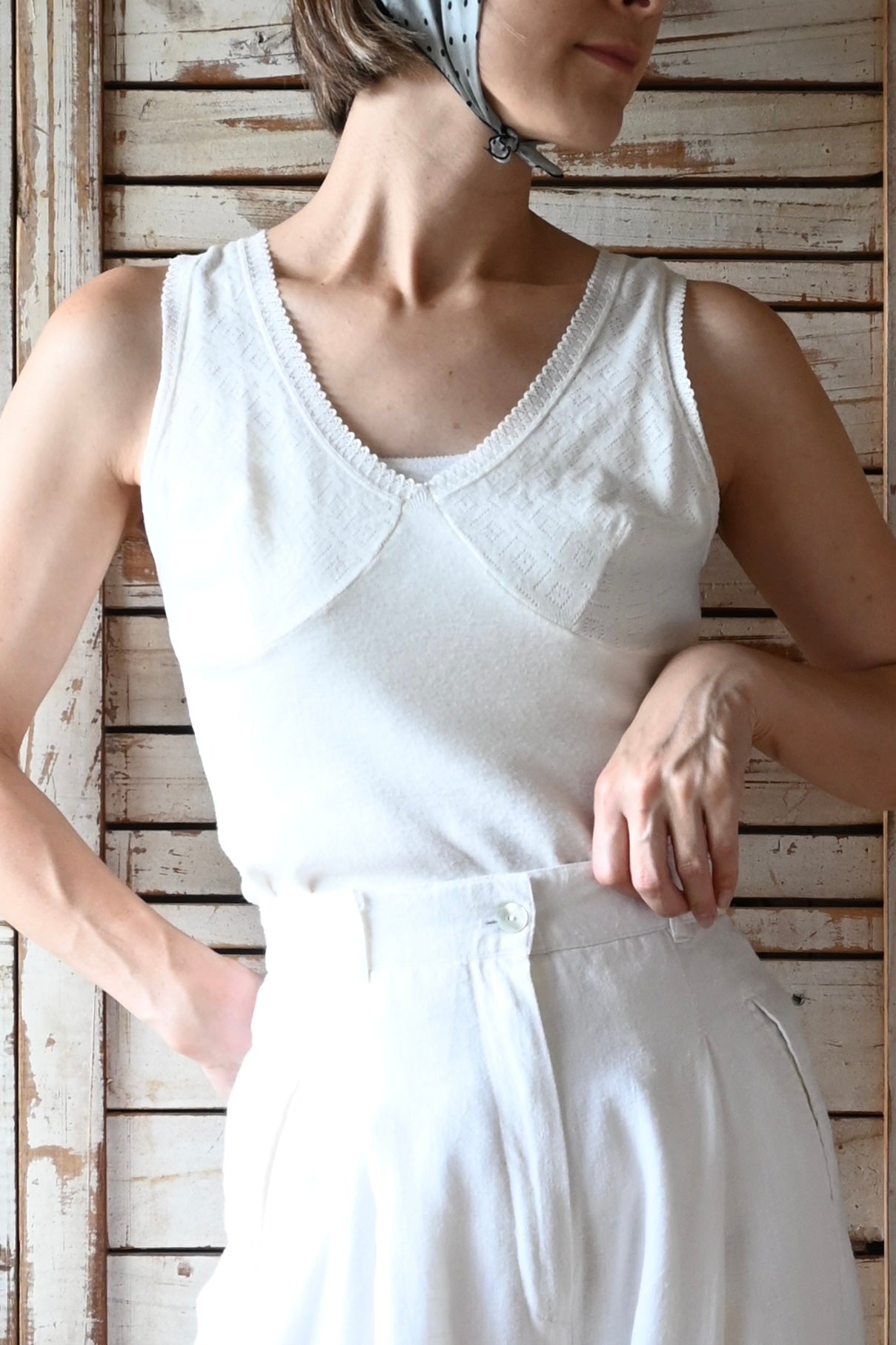 EURO Underwear knit top/IVORY