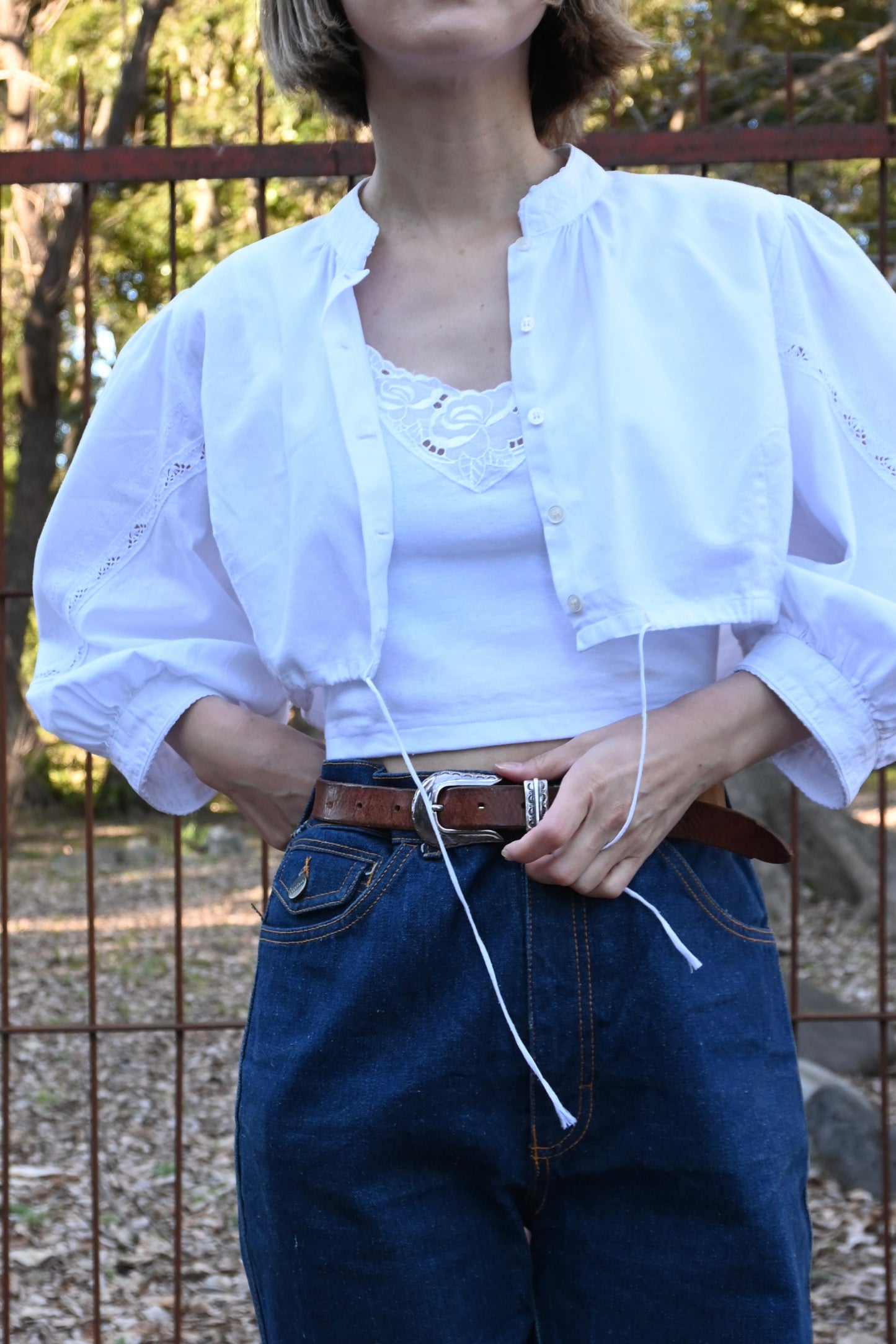 EURO  Cropped lace top
