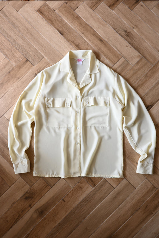Shirt blouse/YELLOW