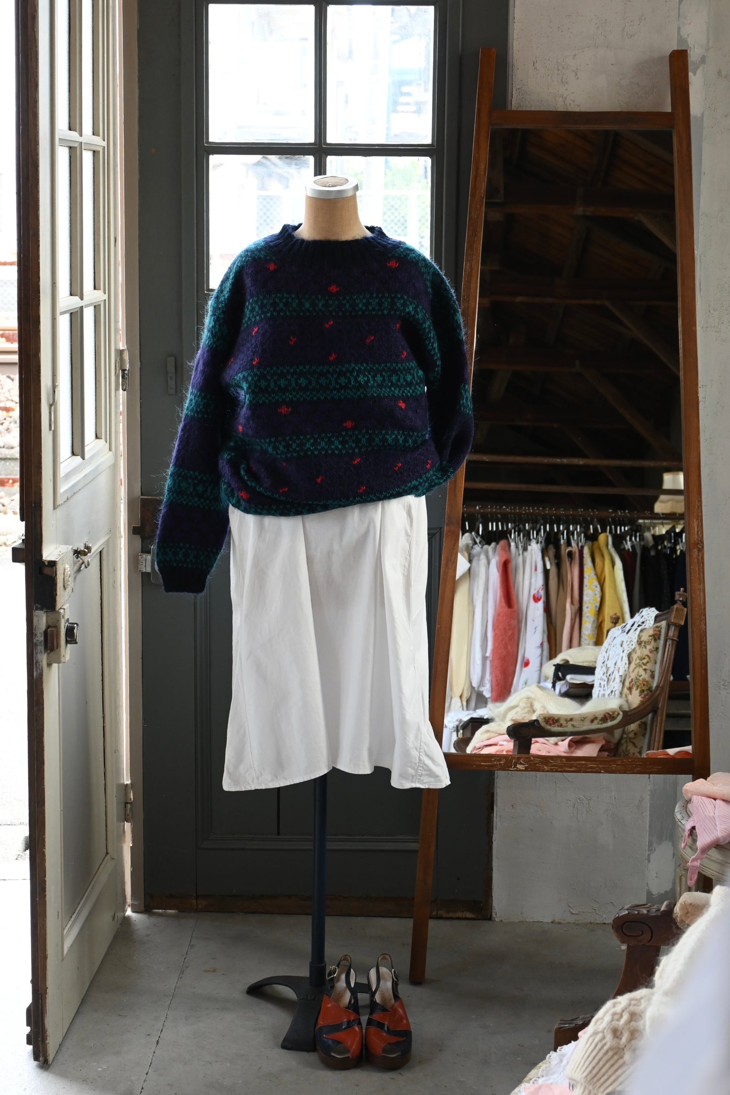 Mohair fair isle knit