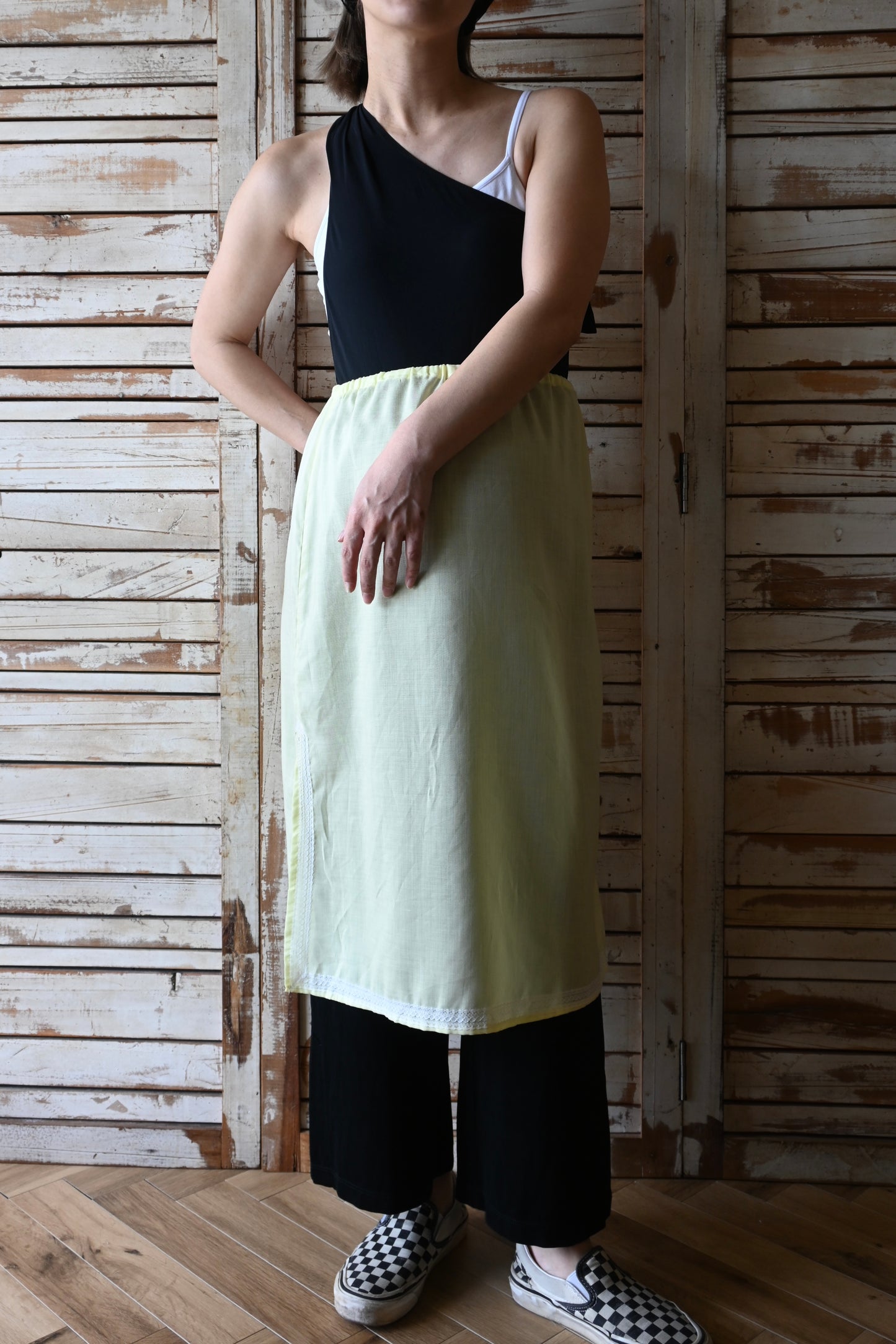 Slip skirt/YELLOW