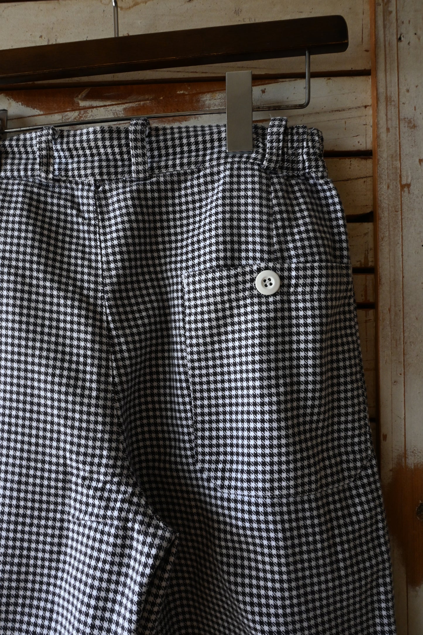 Cotton check pants/BLACK×WHITE