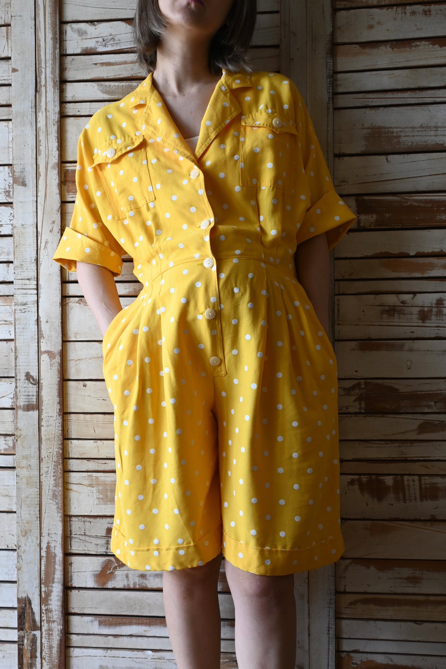 S/S Dot all in one/YELLOW