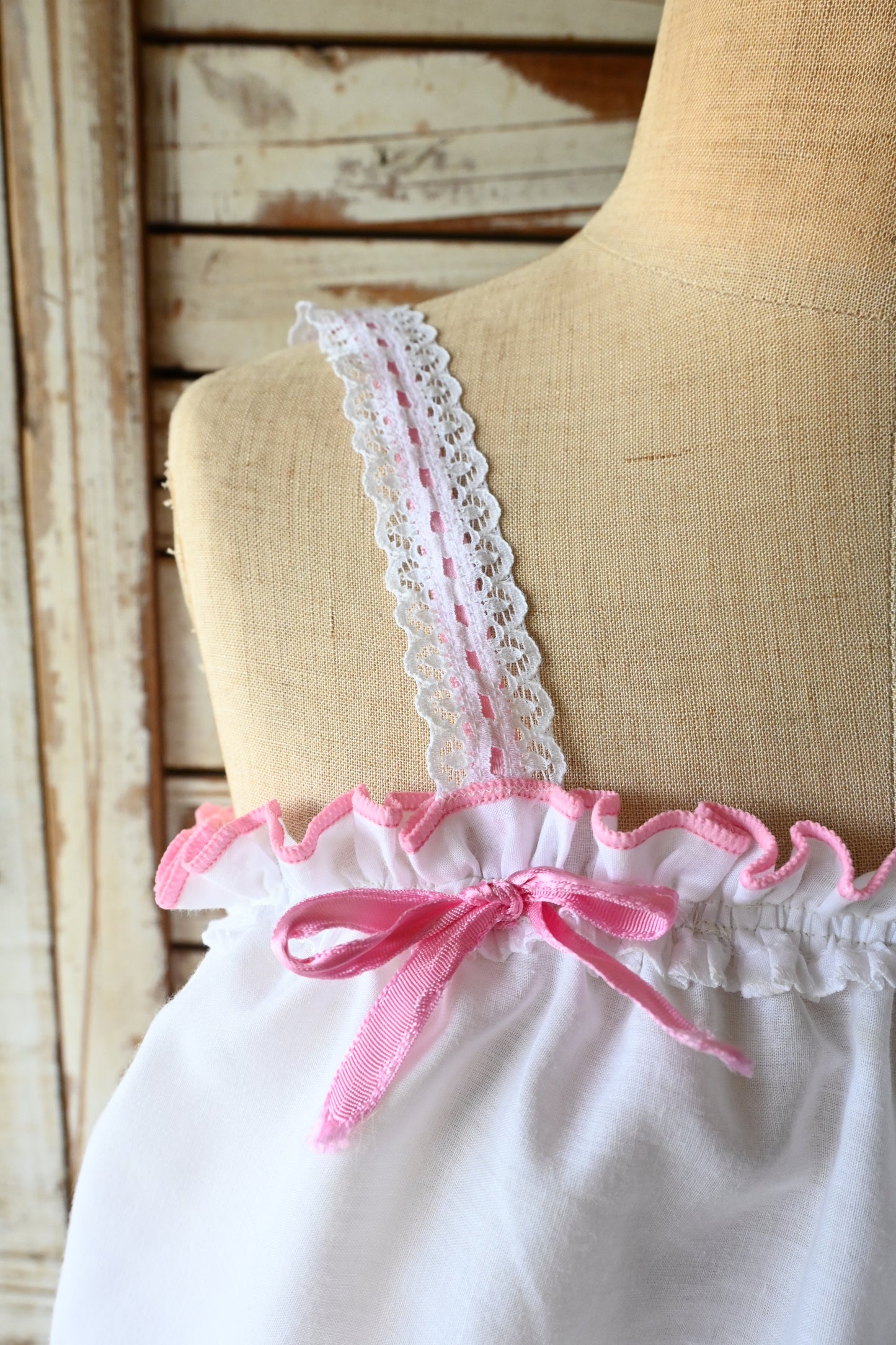 Cotton frill slit dress/WHITE