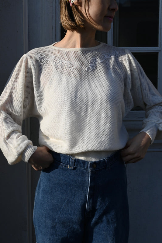 Knit sweater/IVORY