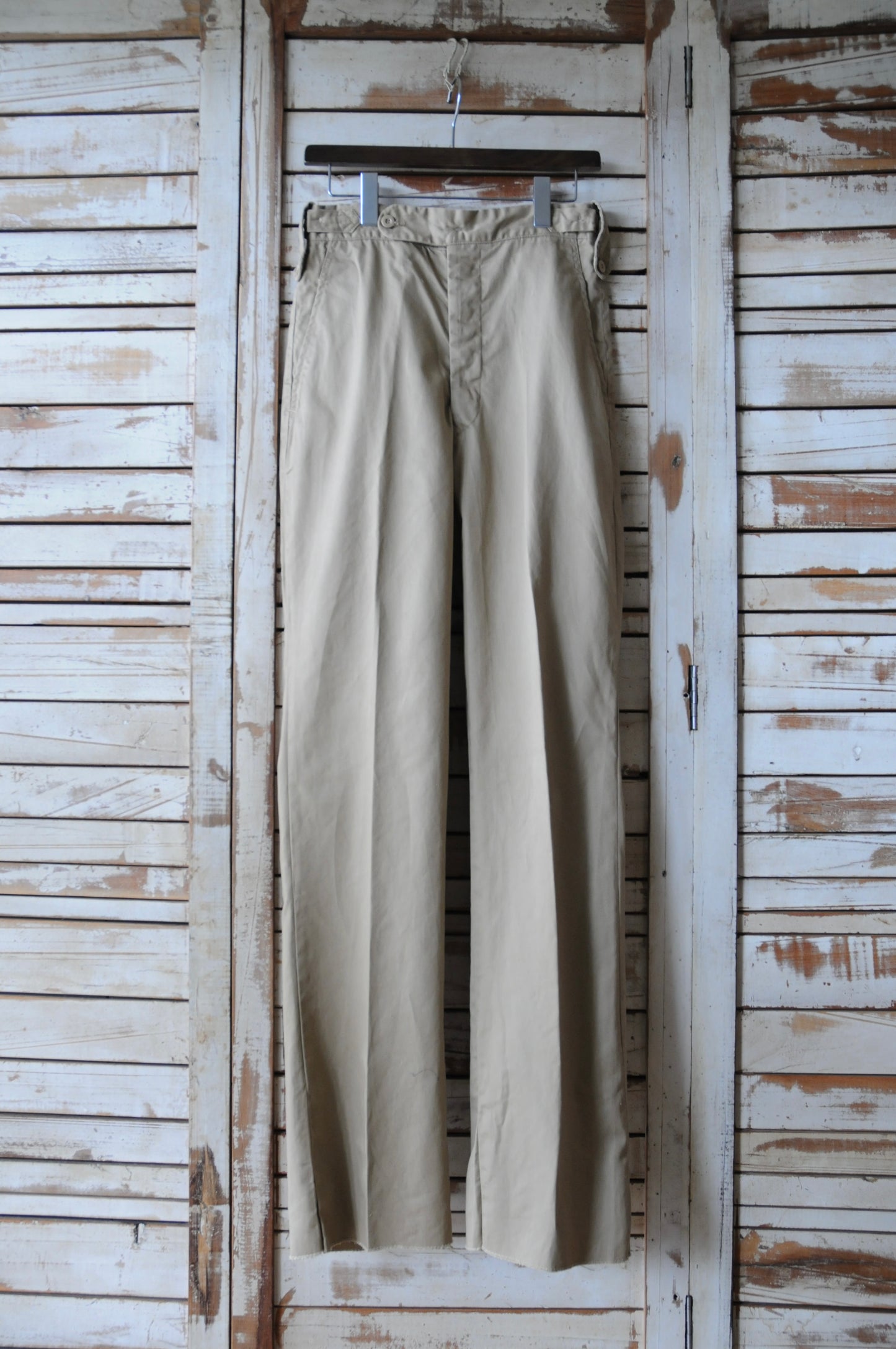 "DEAD STOCK" 80's Pakistan army chino pants/BEIGE